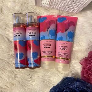 NWT Bath & Body Works Carried Away Body Mist Cream 2 Fragances & 2 body creams
